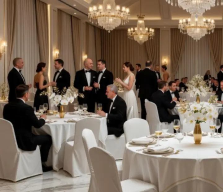 Elegantní firemní gala večer s luxusní výzdobou