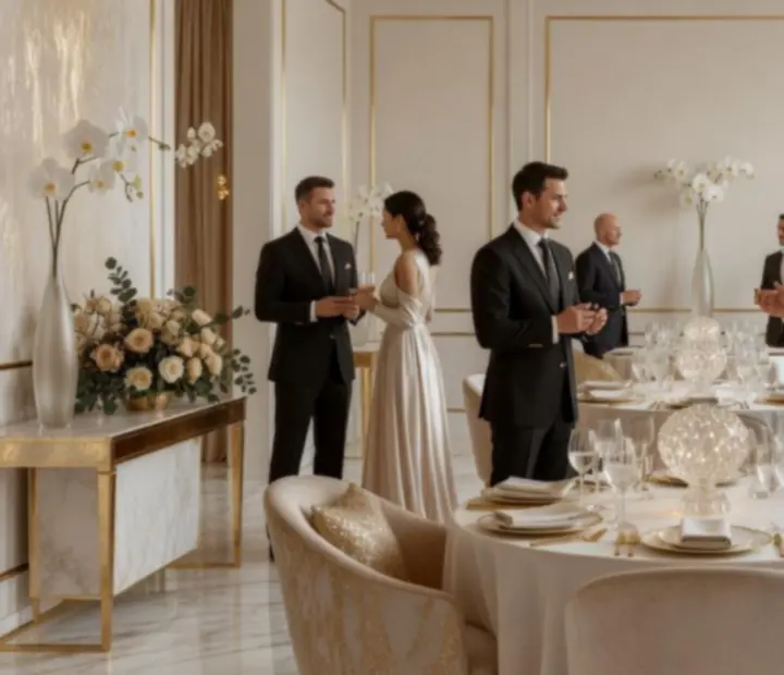 Elegantní atmosféra večera v luxusním prostředí