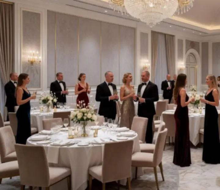 VIP recepce a gala večer v luxusním prostředí